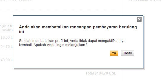 Membatalkan Pembayaran Otomatis Di Paypal