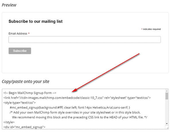 menggunakan mailchimp