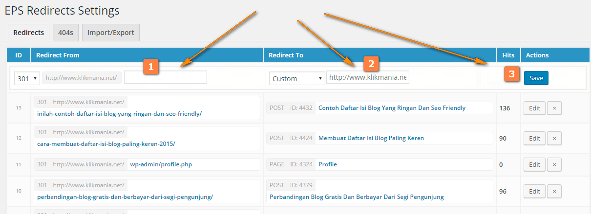 Membuat redirect 