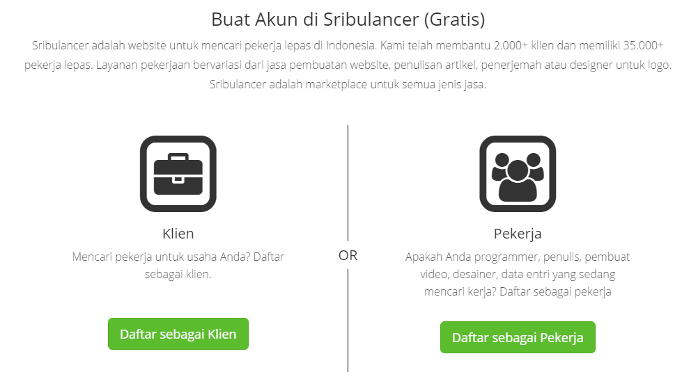 menjadi freelancer di Sribulancer