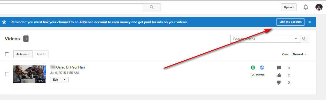 akun adsense youtube