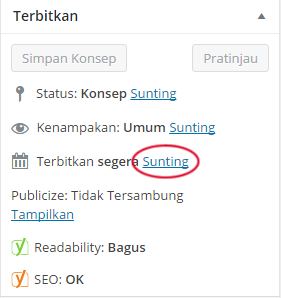 sunting terbitkan segera
