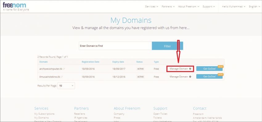 Domain TLD Gratis