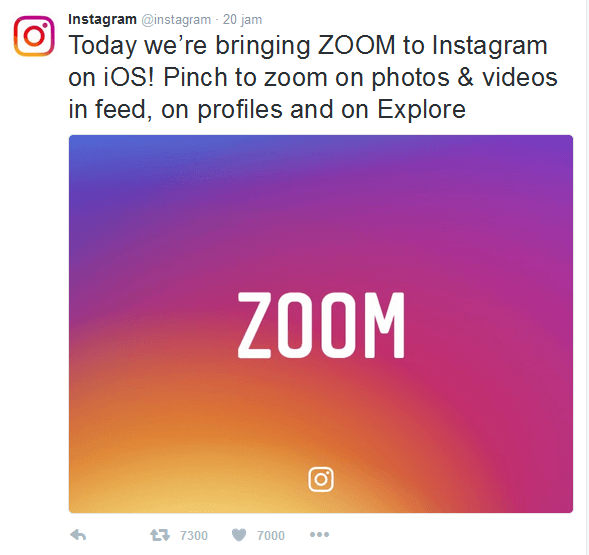 fitur Zoom Instagram versi terbaru