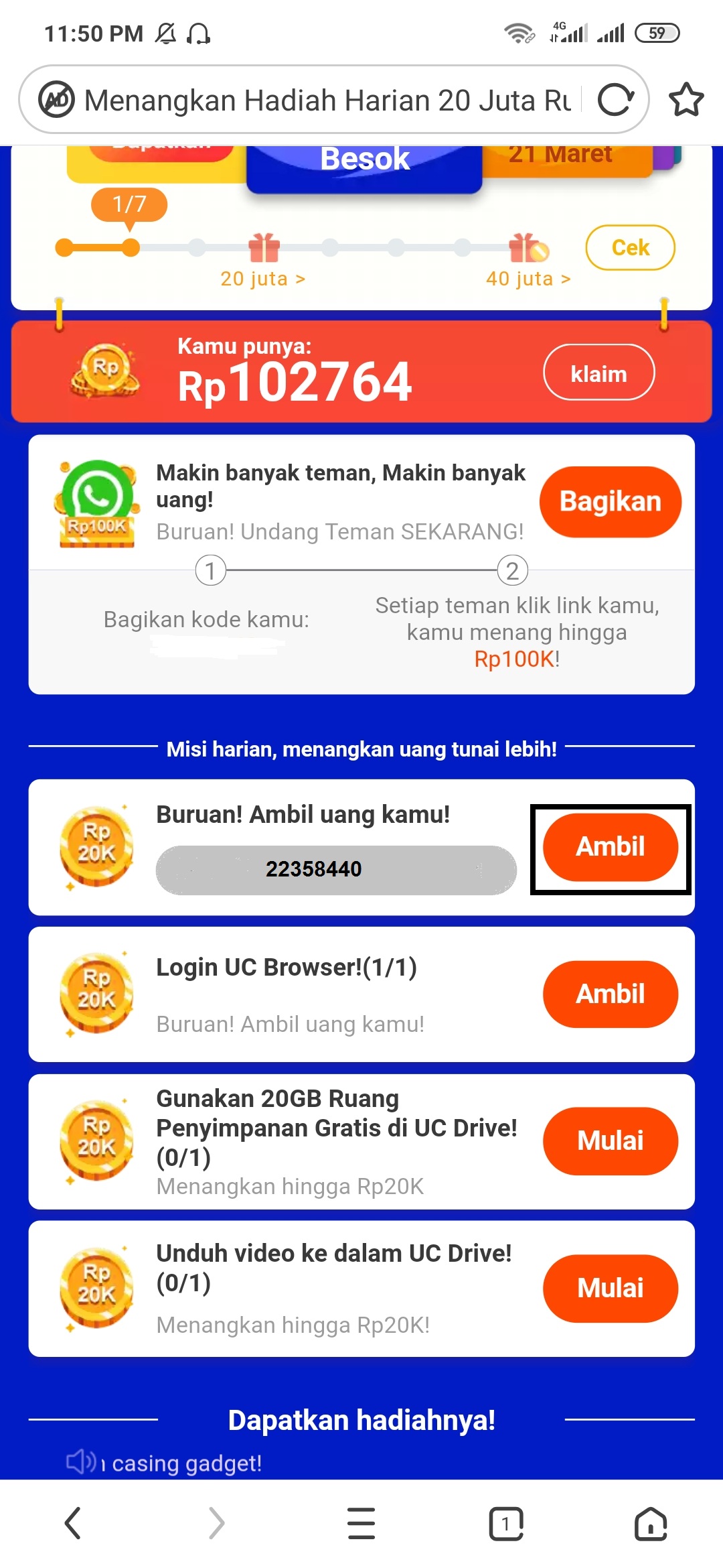 Kode Undangan UC Browser