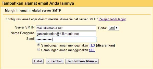 mengirim webmail dengan Gmail