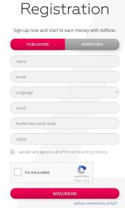 formulir pendaftaran adnow
