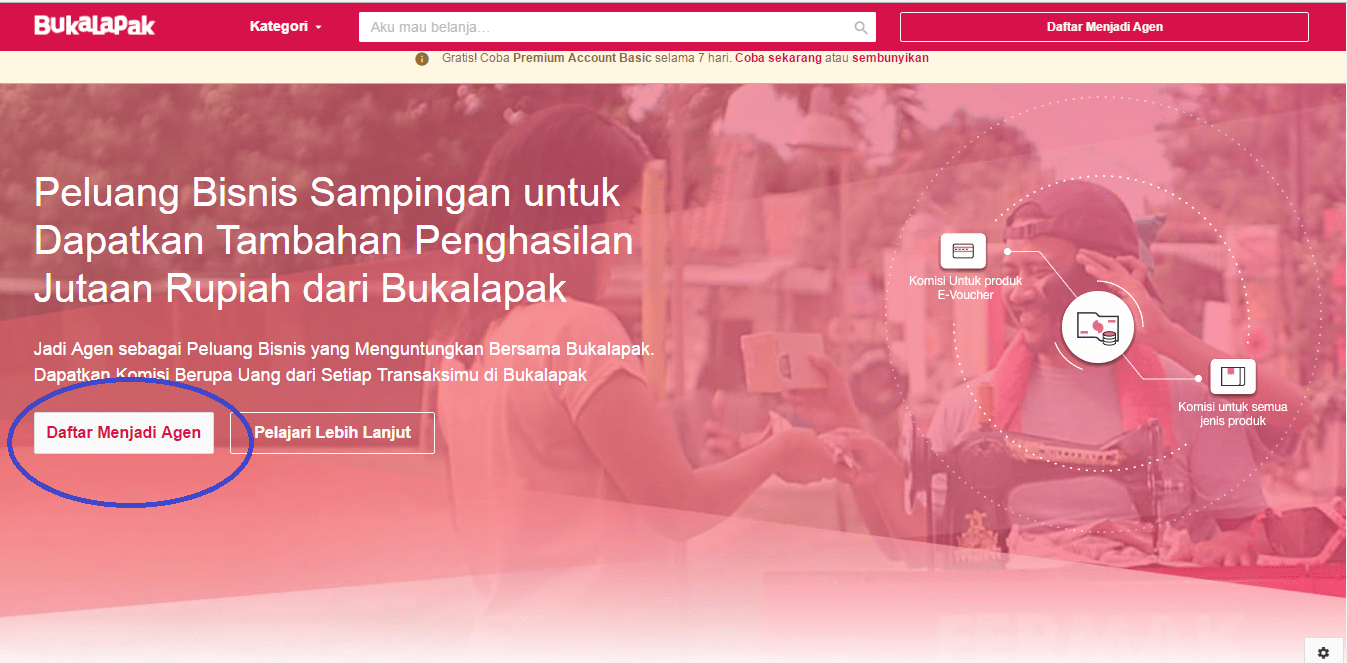 cara daftar menjadi agen bukalapak terbaru