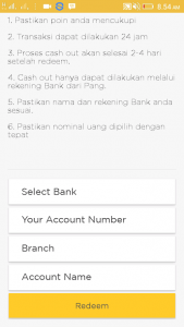 Rekening penarikan Pang Android