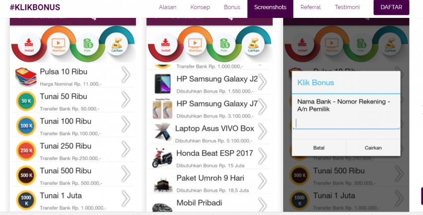 Klik Bonus