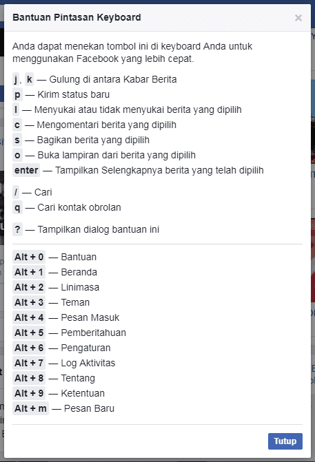 Shortcut Keyboard Sosial Media