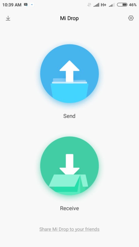 Cara mengirim file dengan Mi Drop