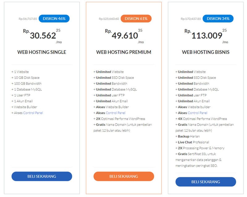 Web Hosting Indonesia Premium