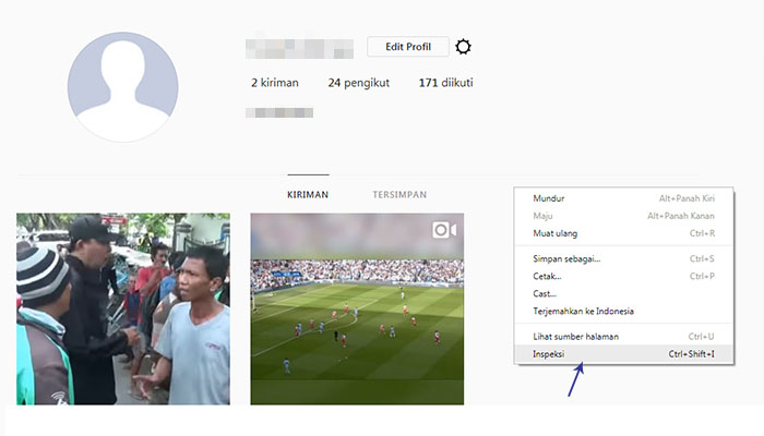 Upload Foto Instagram via Browser