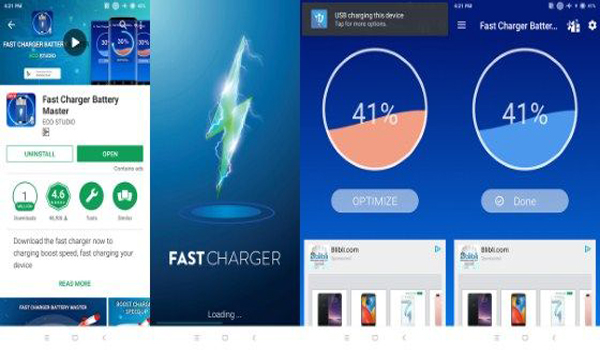 Aplikasi fitur Fast Charging Android