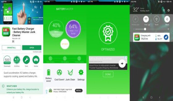 Aplikasi fitur Fast Charging Android
