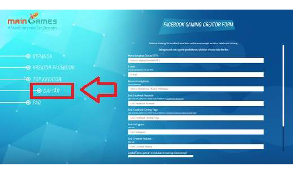 Cara Mendaftar Menjadi Facebook Gaming Creator