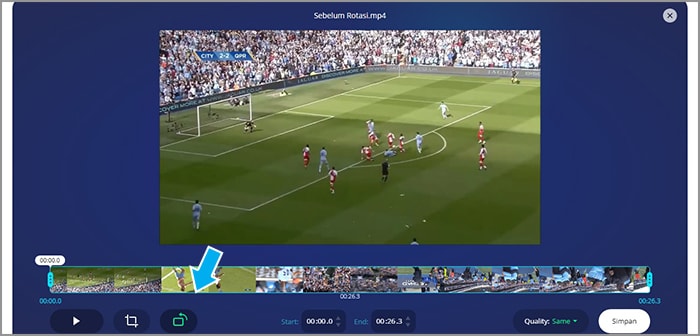 cara merotasi video1