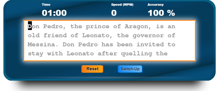 Kecepatan Mengetik online