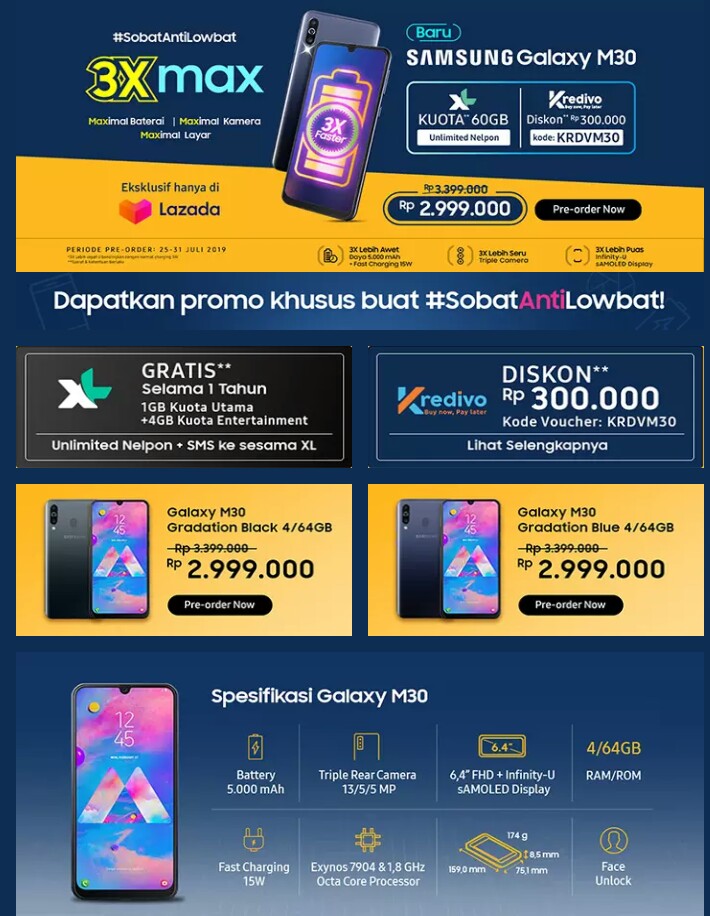 Spesifikasi Samsung Galaxy M30