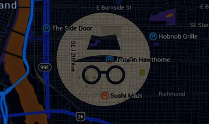 incognito mode di google maps