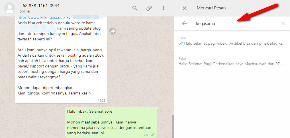 menggunakan WhatsApp Web