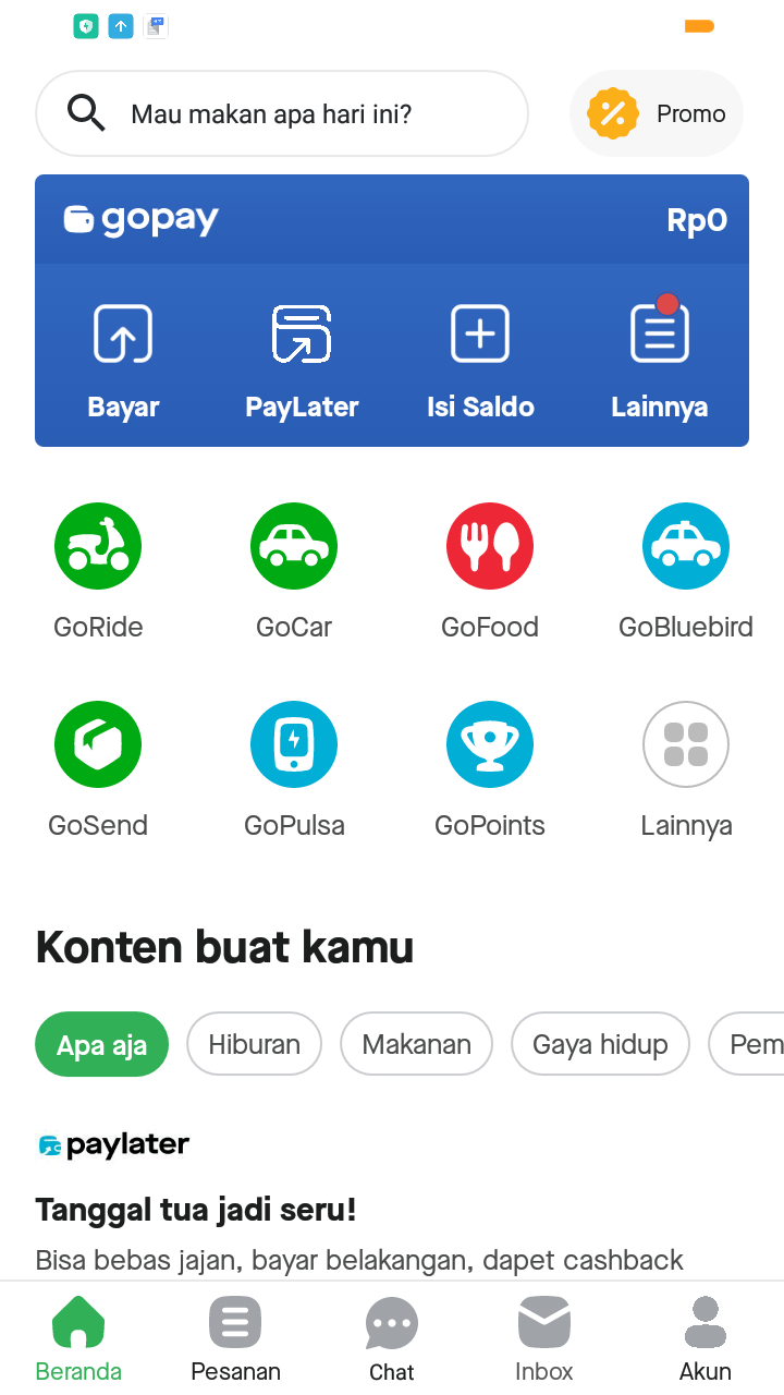 Langkah pertama pembayaran SPP Via gopay