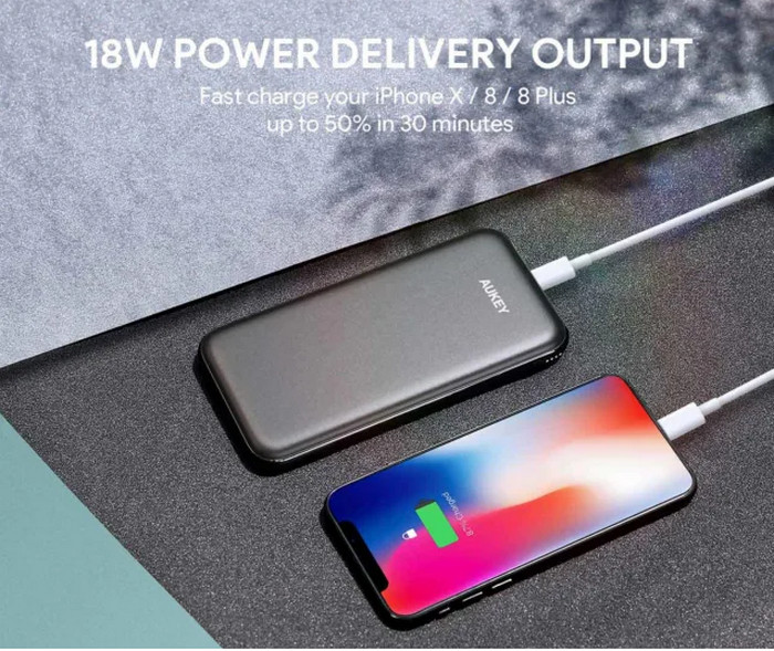 Power Bank 10.000 mAh Aukey Powerbank QC3.0 & Power Delivery