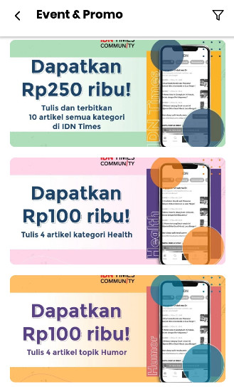 Fitur dan event promo IDN App