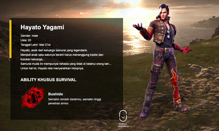 Fakta Karakter Hayato FF