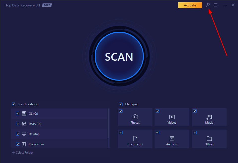 memulihkan data dengan iTop Data Recovery